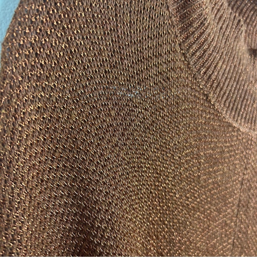 Free People Fete Knit Metallic rare sweater dress with velvet belt size: S - Picture 8 of 15